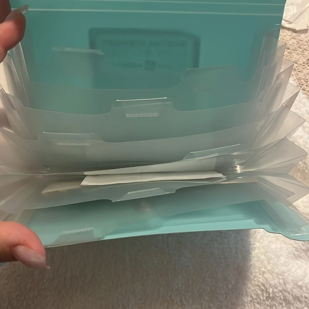 Martha Stewart Blue Accordion File with 8 Pockets